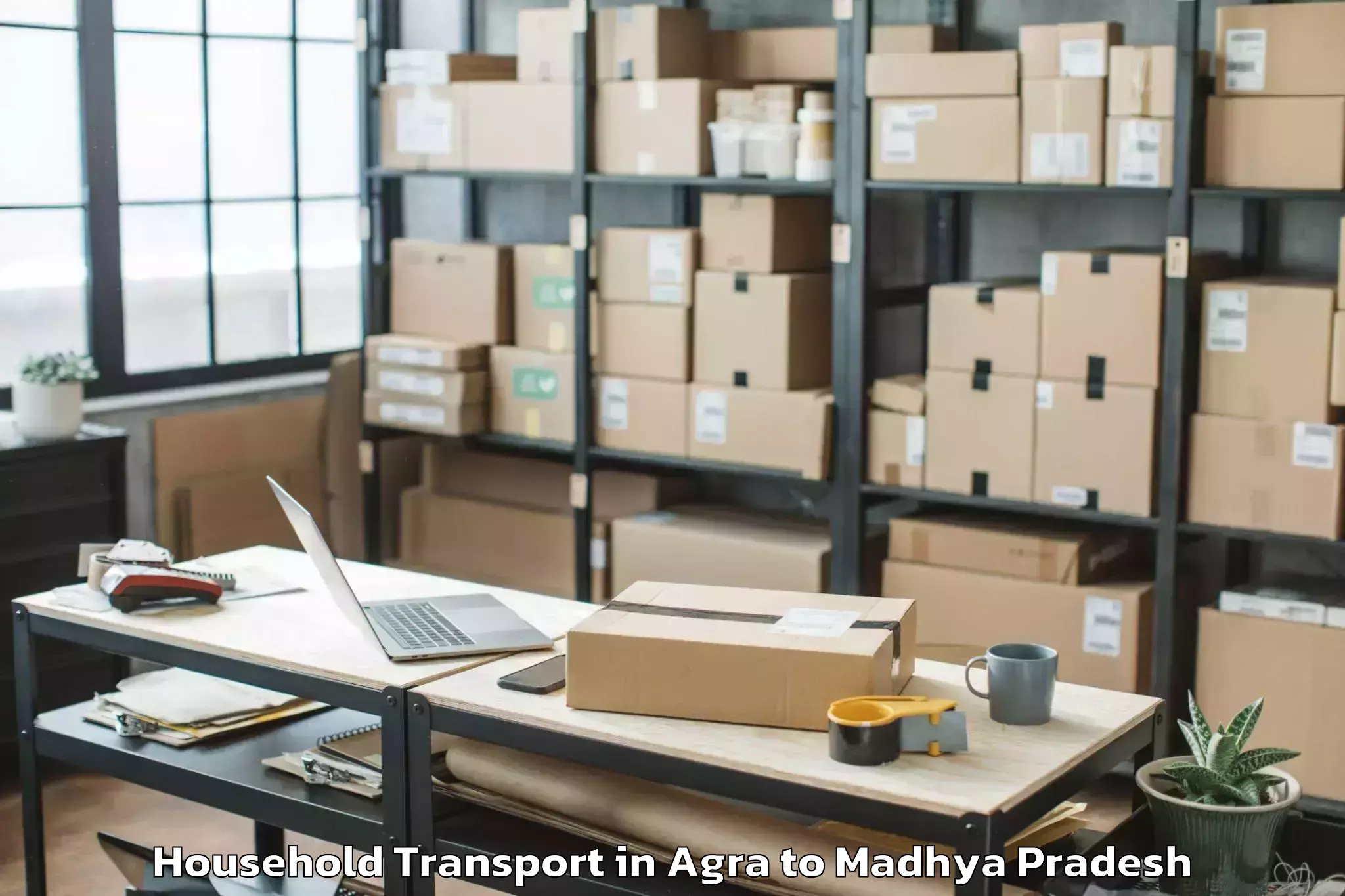 Book Agra to Bhanpur Household Transport Online